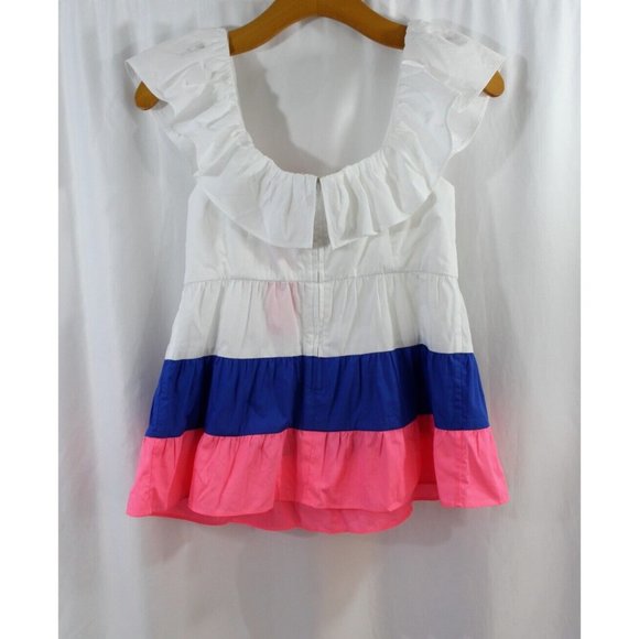 NWT Lilly Pulitzer Emie Ruffle Top Color-Block Size 0 - Picture 5 of 6